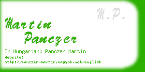 martin panczer business card